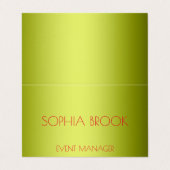 高級金パーソナライズされた箔 名刺 (外部フラット)