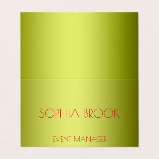 高級金パーソナライズされた箔 名刺 (外部フラット)