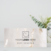 高級金モダン箔ギフト券/証明書 (スタンド正面)