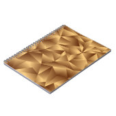 高級金色の多角形パターン ノートブック (左側)