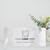 高級銀箔ギフト券/証明書 (スタンド正面)