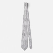 高級銀箔ダマスクパターン ネクタイ (正面)