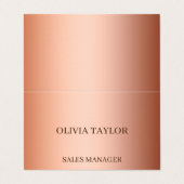 高級銅パーソナライズされた箔 名刺 (外部フラット)