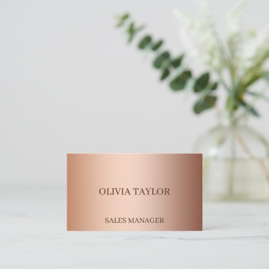 高級銅パーソナライズされた箔 名刺 (スタンド正面)