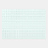 高級離れフローラアートパターンオンアクアブルー ラッピングペーパーシート (正面2)