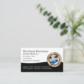 高級電気技師テーマ名刺 名刺 (スタンド正面)