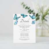 高級青蝶。スタイリッシュ結婚詳細 エンクロージャーカード (スタンド正面)