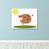 高級高品質牛写真付き大きなキャンバス キャンバスプリント (インサイチュ (ウッドフロア))