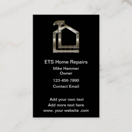 高級高級建築厚い名刺 名刺 (正面)