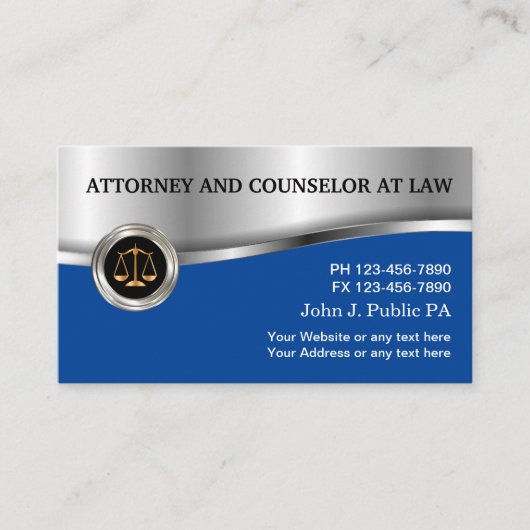 高級高級弁護士名刺 名刺 (正面)