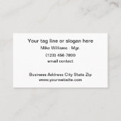 高級高級車のテーマ名刺 名刺 (裏面)