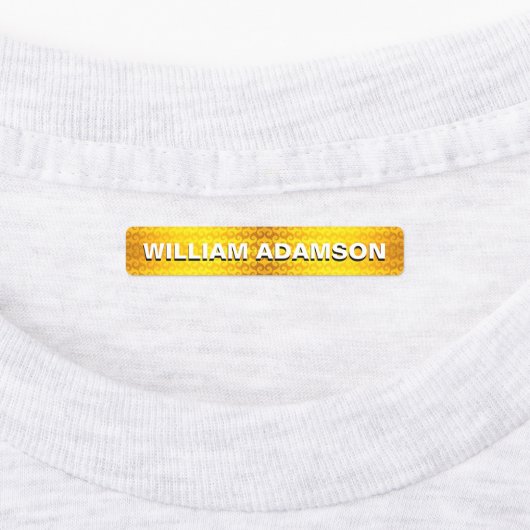 高級黄金の防水衣服名ラベル ラベル (貼付)