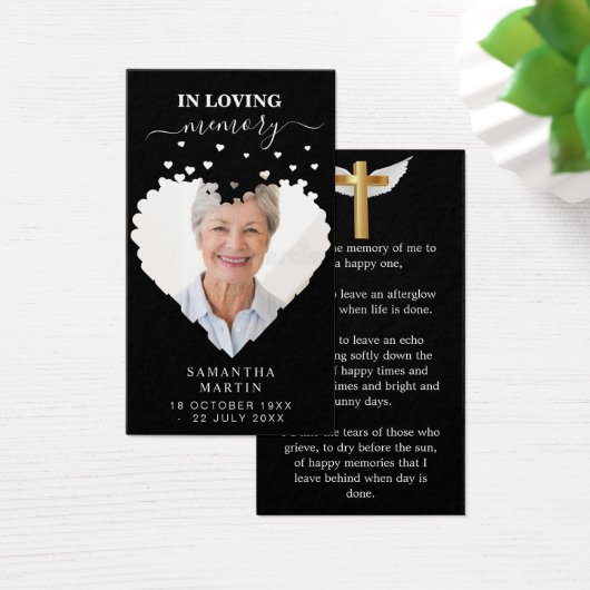 高級黒人記念ミニマル葬式ブックマーク (デスク)