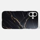 高級黒大理石ケース - エレガントな金の模様 Case-Mate iPhoneケース (裏面 (横))