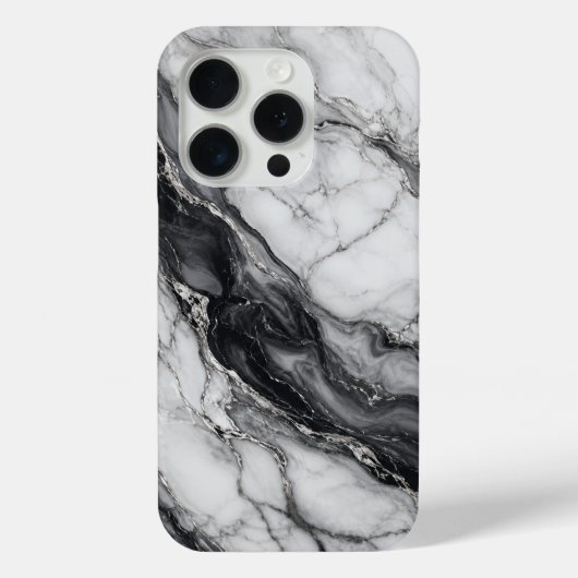 高級黒白大理石スマホケース | エレガントM Case-Mate iPhoneケース (裏面)