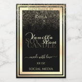 高級黒色製品包装ラベル金ゴールドフレーム フードラベル (シングルラベル)