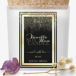 高級黒色製品包装ラベル金ゴールドフレーム フードラベル