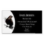 高級黒鳥ビジネスサービスショップ マグネット名刺 (正面)