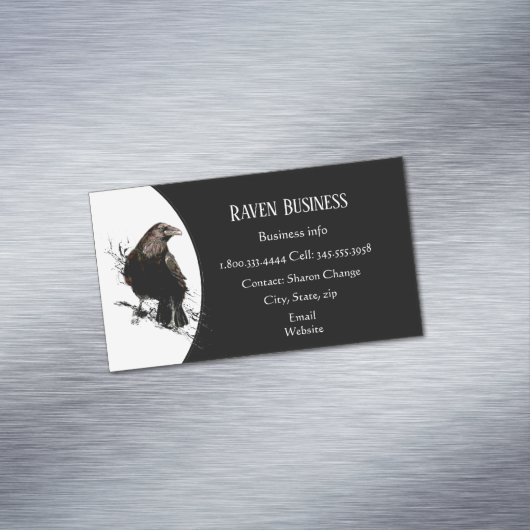 高級黒鳥ビジネスサービスショップ マグネット名刺 (インサイチュ)