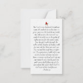 高級(鳥)ショウジョウコウカンチョウフルフォトメモリアル祈りの言葉カード ノートカード (裏面)