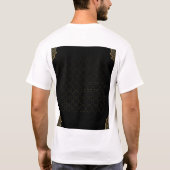 高級 黒と金イスラム結婚式Tシャツ Tシャツ (裏面)