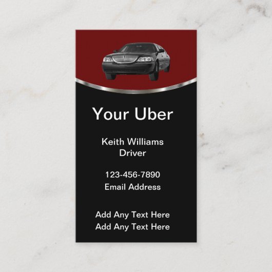 高級Uberドライバーの名刺 名刺 (正面)