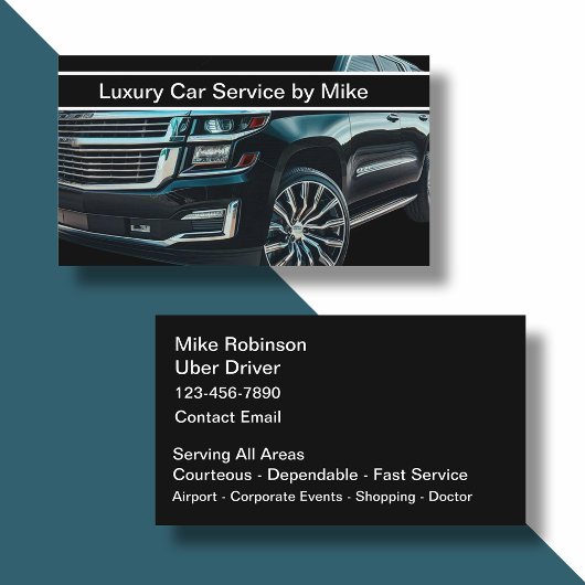 高級Uberドライバーテーマの交通関連 名刺