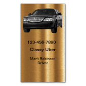 高級Uberドライバー磁気ビジネスカード マグネット名刺 (正面縦)