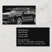 高級Uberドライバー送迎ビジネスカード 名刺 (正面/裏面)