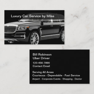 高級Uberドライバー送迎ビジネスカード 名刺