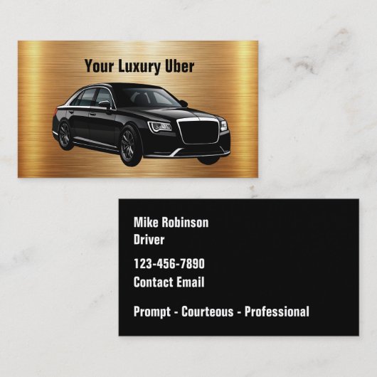 高級Uberドライバー配車サービス 名刺 (正面/裏面)