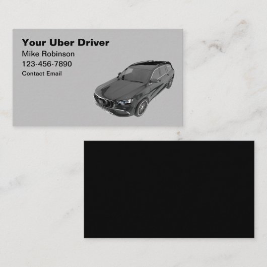 高級Uber配車ビジネスカード 名刺 (正面/裏面)