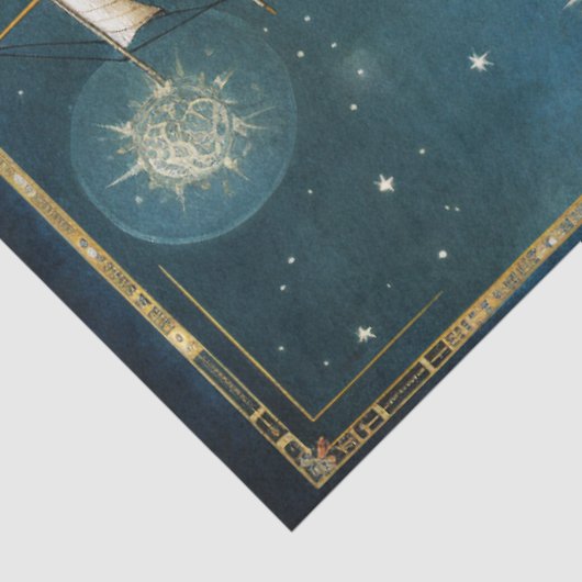 高素朴い船金ゴールドと黒のデコページ 薄葉紙 (詳細)