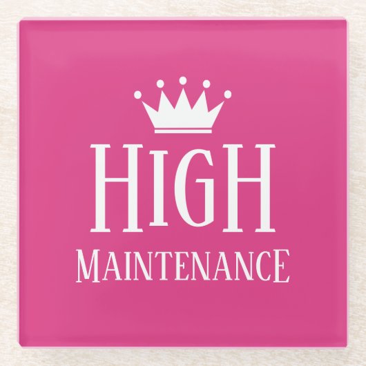 高維おもしろい持ダイバプリンセスクラウン ガラスコースター (正面)