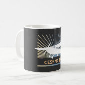 高翼の航空機 コーヒーマグカップ (正面左)