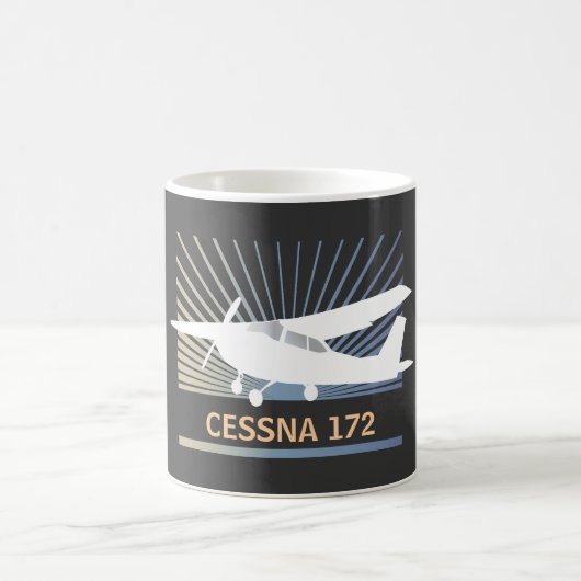高翼の航空機 コーヒーマグカップ (中央)