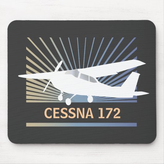 高翼の航空機 マウスパッド (正面)