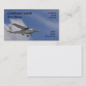 高翼の軽飛行機 名刺 (正面/裏面)