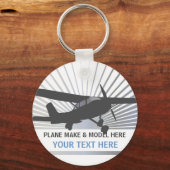 高翼航空機 キーホルダー (正面)