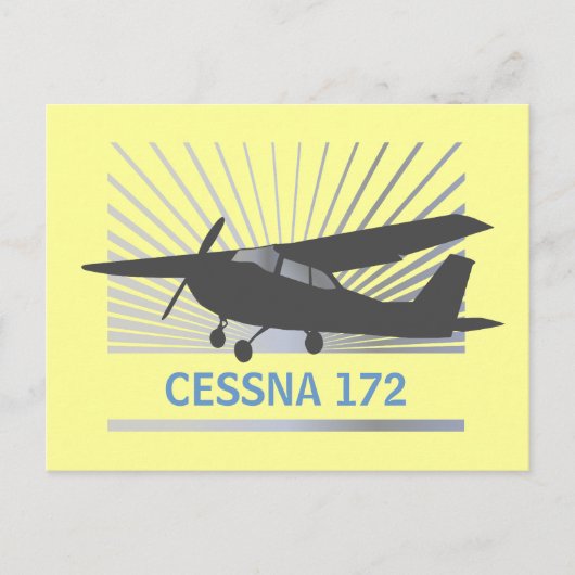 高翼航空機 ポストカード (正面)