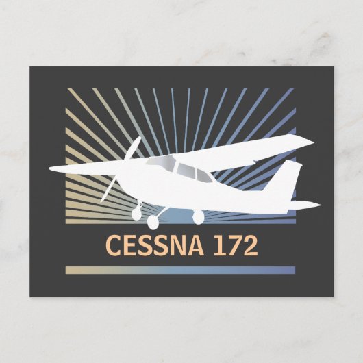 高翼航空機 ポストカード (正面)