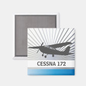 高翼航空機 マグネット (正面/裏面)