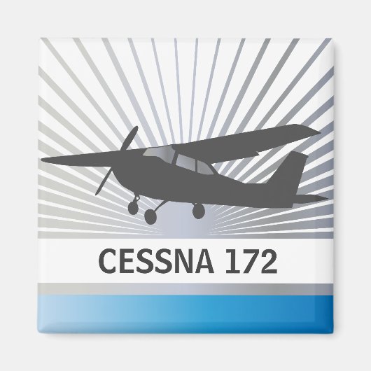 高翼航空機 マグネット (正面)