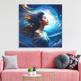 高聞い自己に | 瞑想スピリチュアル キャンバスプリント