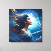 高聞い自己に | 瞑想スピリチュアル キャンバスプリント (正面)