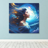 高聞い自己に | 瞑想スピリチュアル キャンバスプリント (インサイチュ (ウッドフロア))