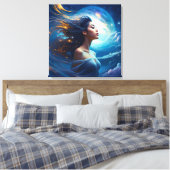 高聞い自己に | 瞑想スピリチュアル キャンバスプリント (インサイチュ (寝室))