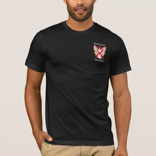 高血圧認識度リボンエンジェルカスタムシャツ Tシャツ (正面)