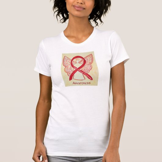 高血圧認識度赤リボン Tシャツ (正面)