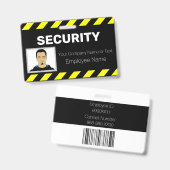 高視認性カスタムフォトセキュリティガードID バッジ (Front & Back)